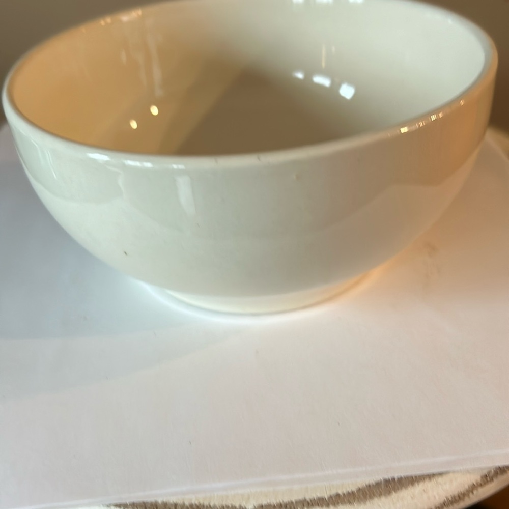 Vintage  Ivory Soup Bowl- Mid 1900s Marked USA